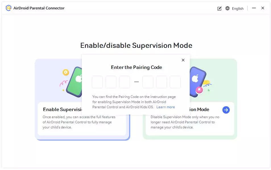 Enter Pairing Code