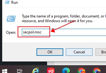 enter secpol.msc