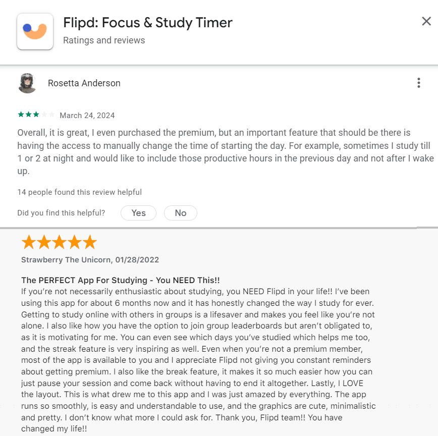 Flipd customer reviews