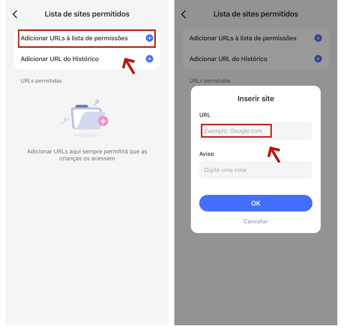 bloquear sites de jogos no android