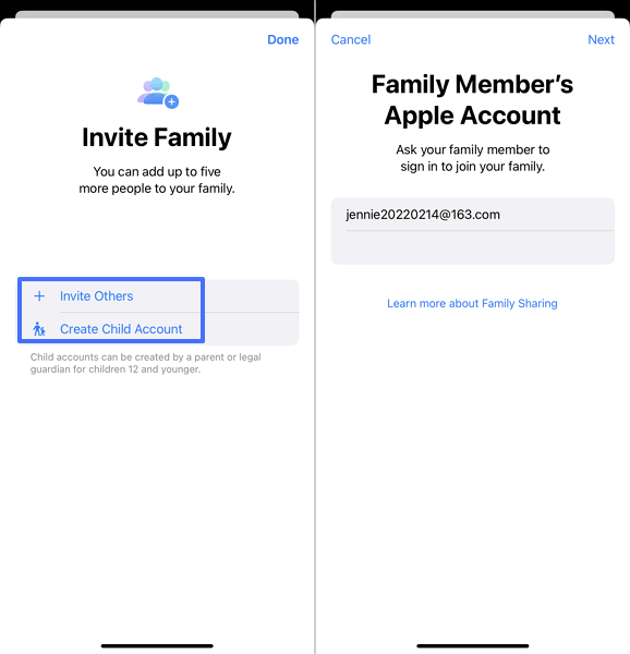 invite your child to your family