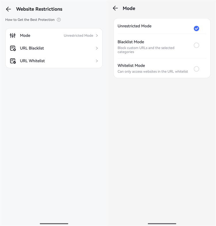 website restrictions