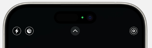 iPhone green dot on status bar