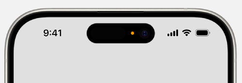 iPhone orange dot on status bar