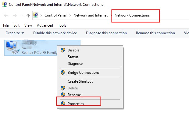 network connection