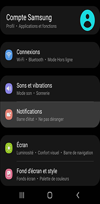 Entrez Dans « Notifications »