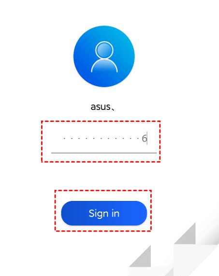 sign into MyASUS account