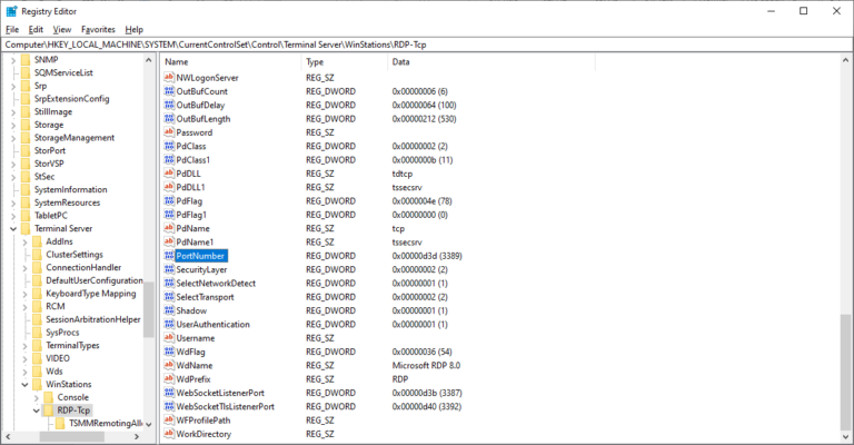 find Port number