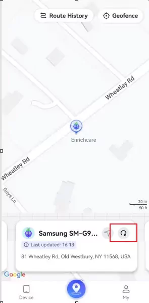 refresh location Airdroid