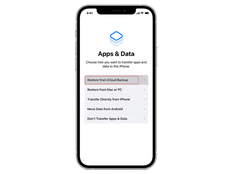 restore from icloud backup