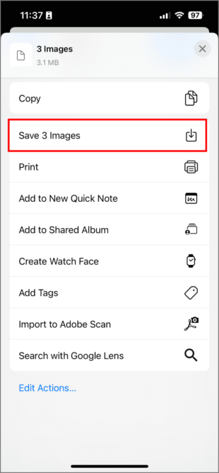 save images from drive