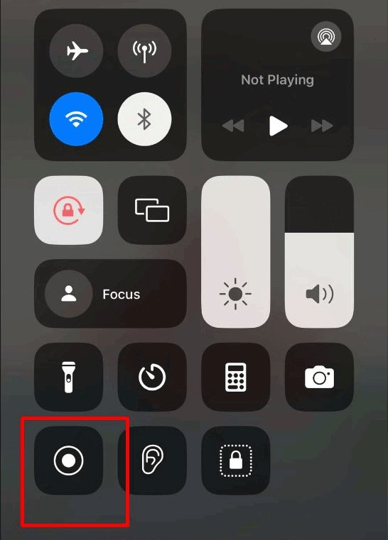 screen recording shortcut on iPhone