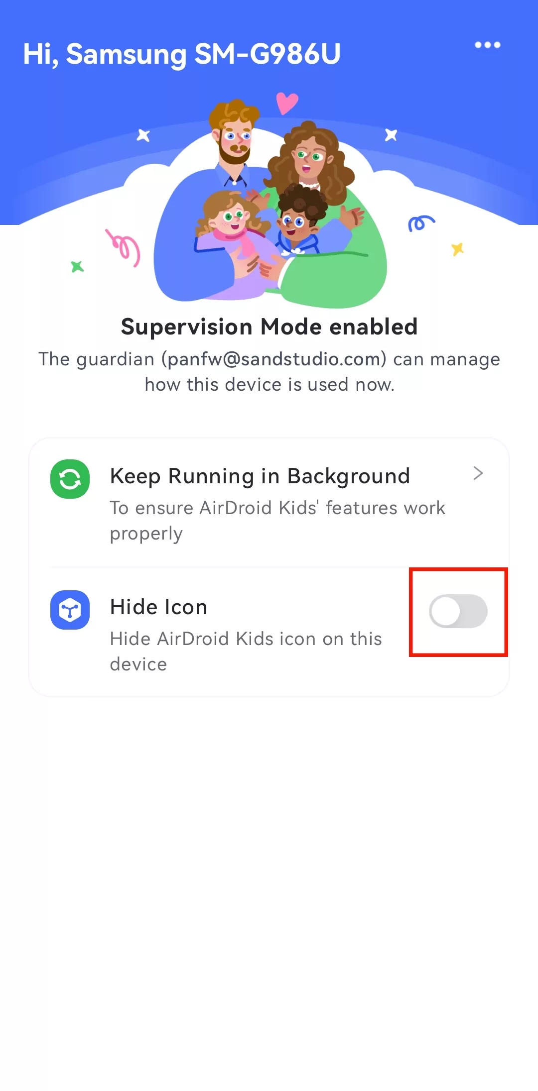 Select Hide Icon 