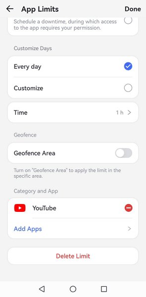 set time limits on Youtube app with AirDroid Parental Control