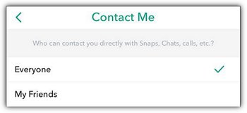 set up who can chat with you on Snapchat