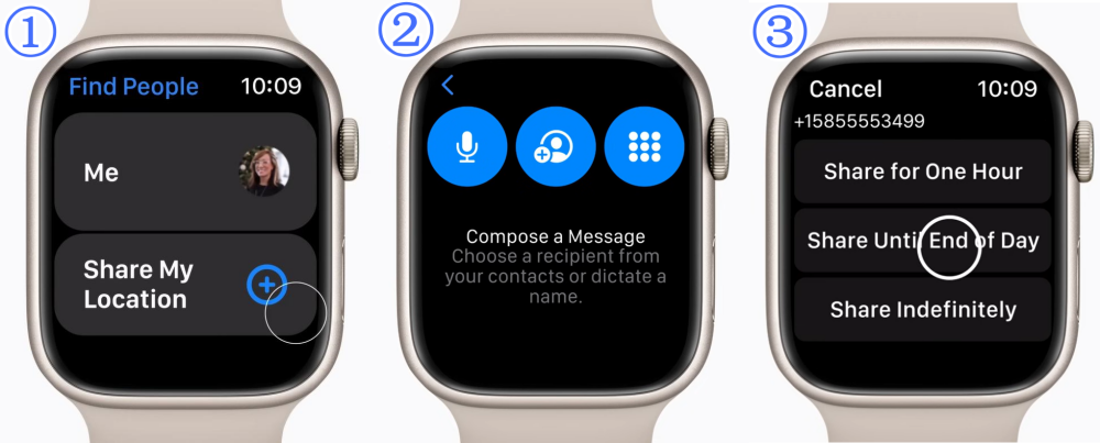 share location on Apple Watch Find People
