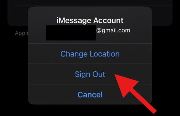 Sign Out Apple ID for iMessage