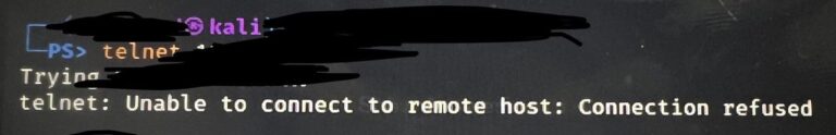 telnet unable to connect to remote host connection refused