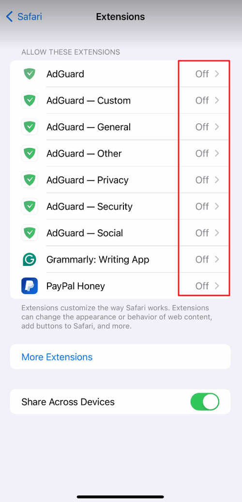 turn on all AdGuard toggles