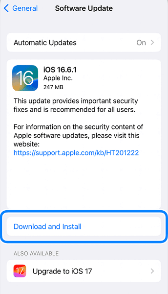 update iOS to the latest version