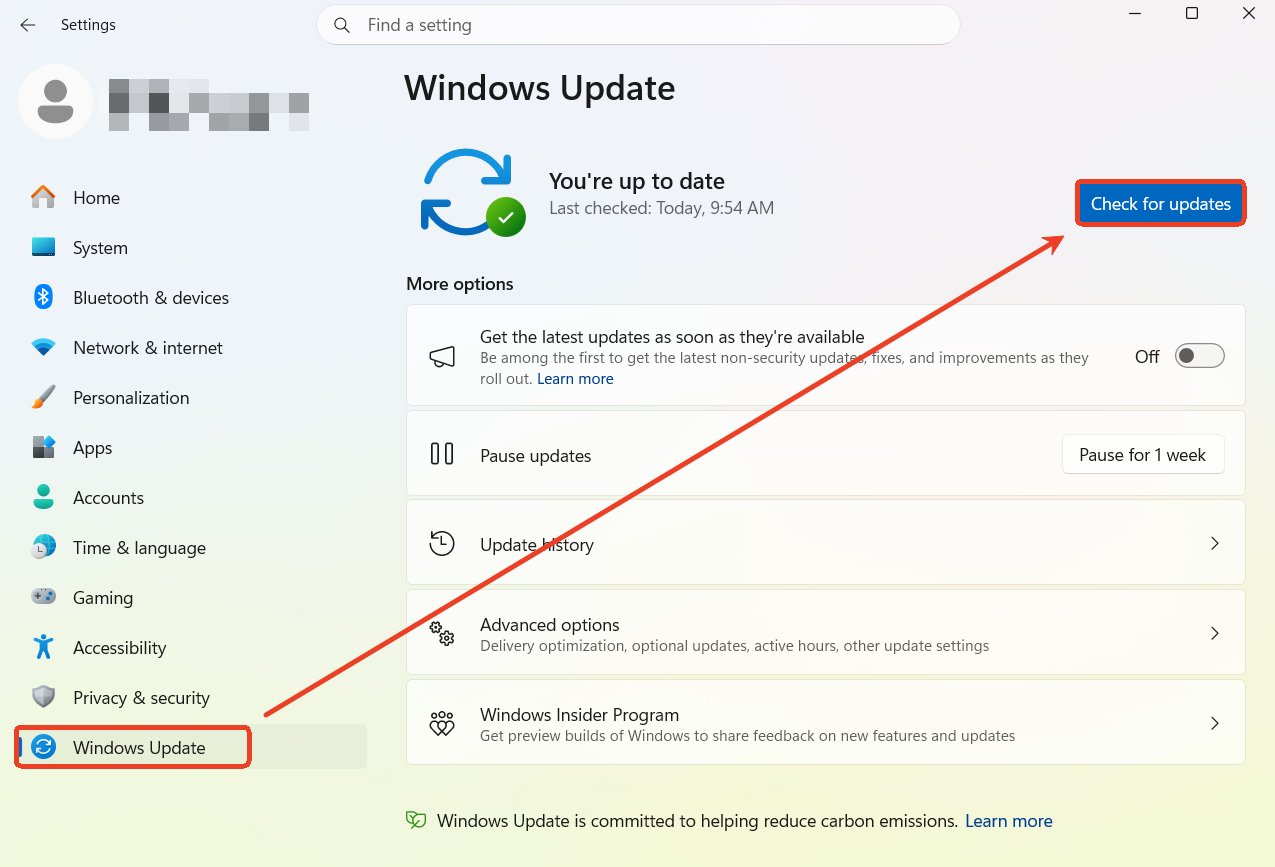 windows check for updates 2