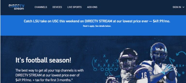 DirecTV Stream to watch college football