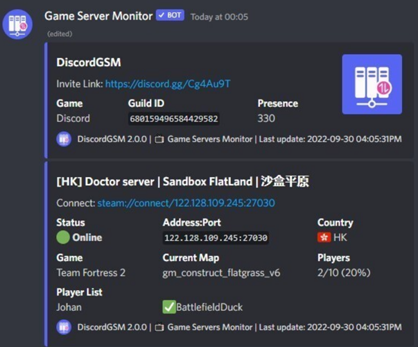 Game Server Monitor