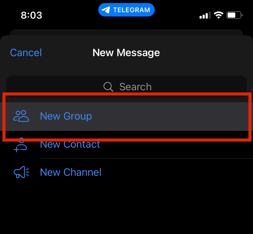 add to telegram group step 2