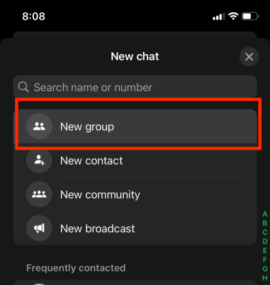 add to whatsapp group step 2