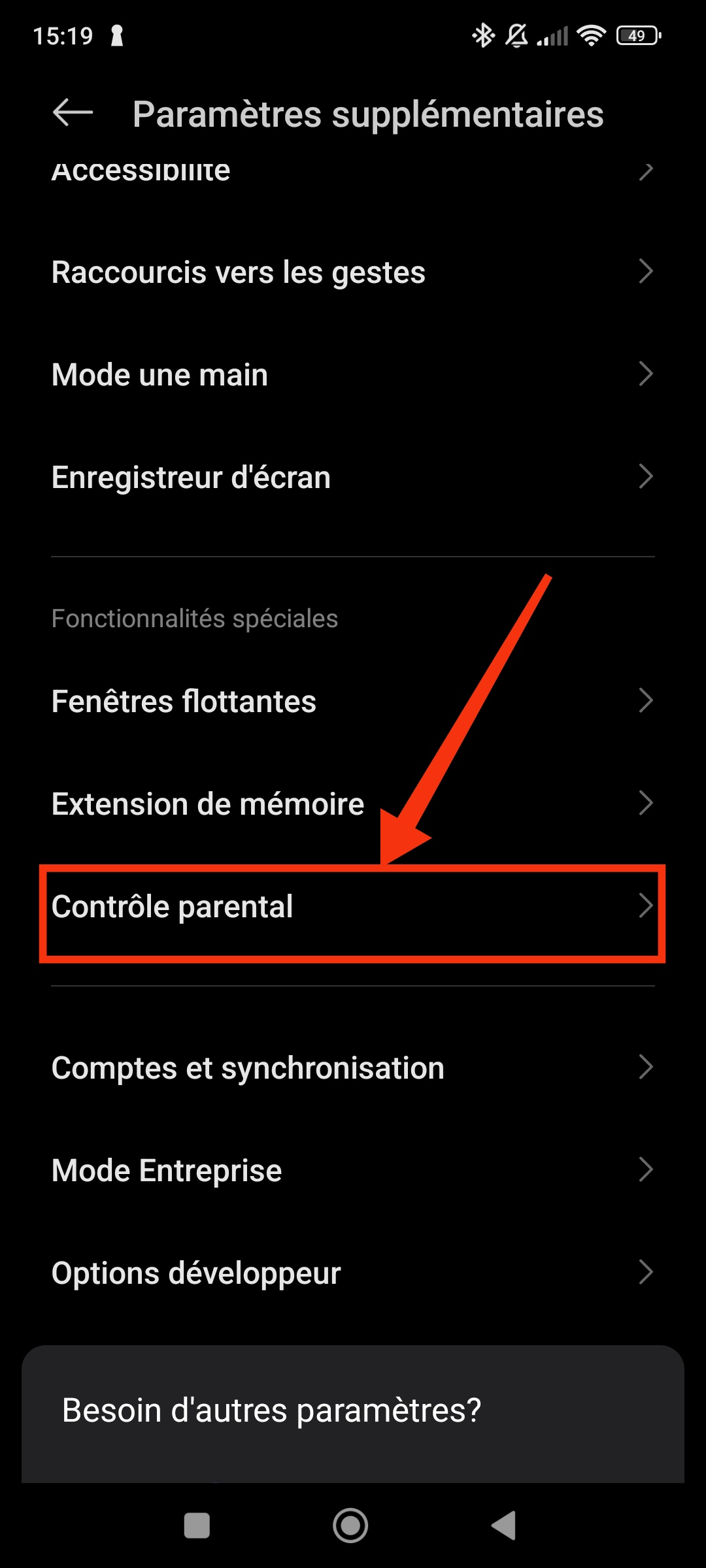 Android contrôle parental