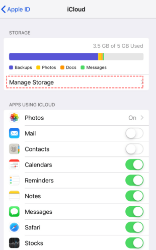 check icloud storage