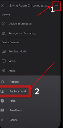 choose factory reset