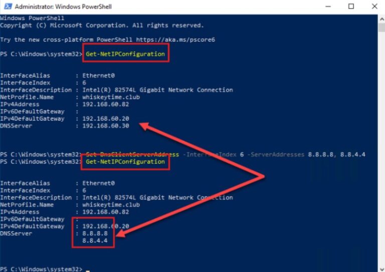 confirm dns settings