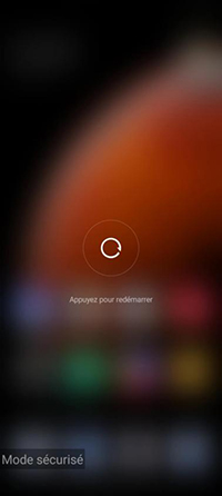 Cliquez Sur « Appuyez Pour Redémarrer » Pour Confirmer Votre Choix