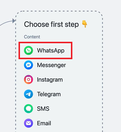 select WhatsApp