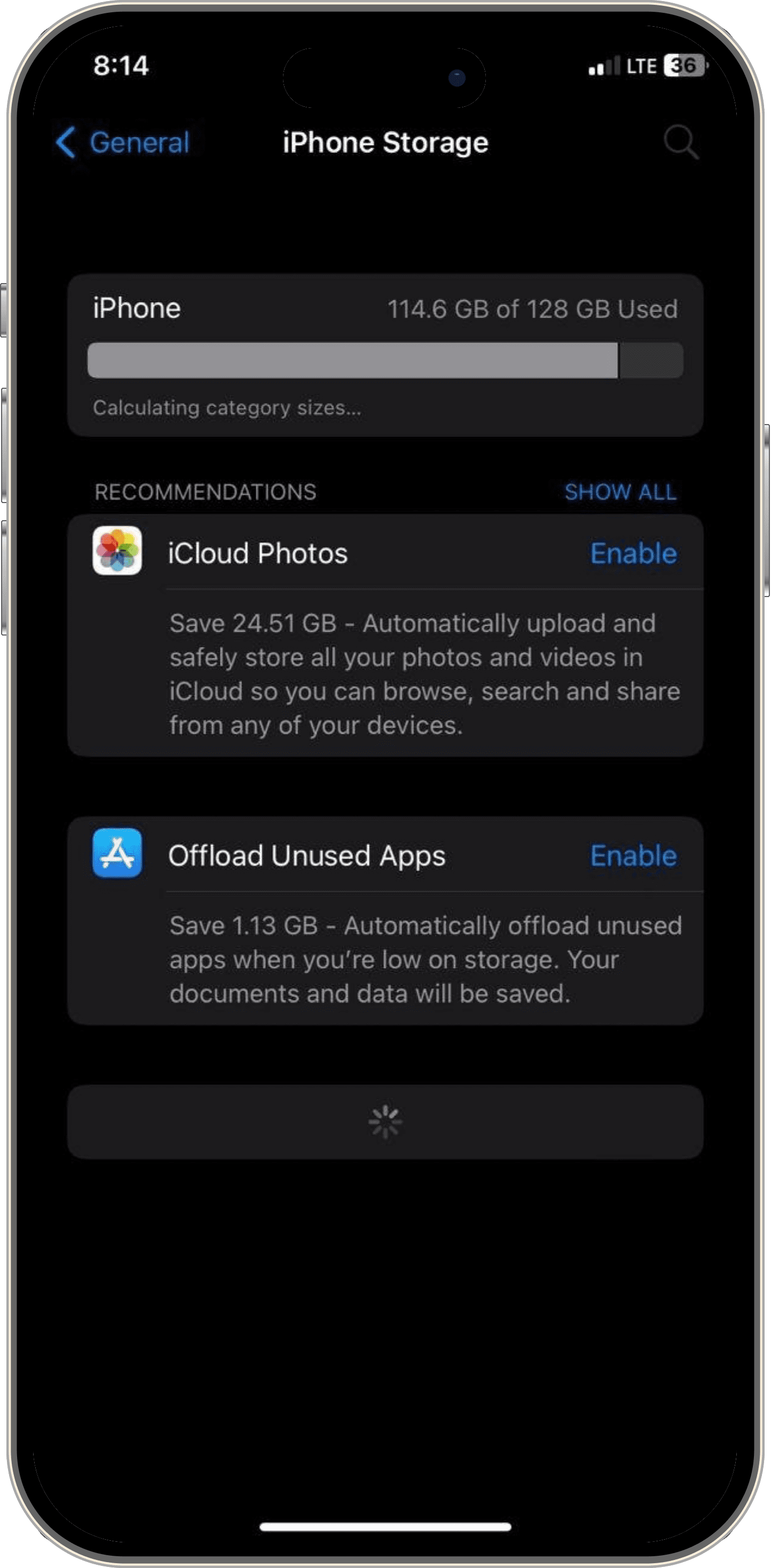 delete apps on iPhone via setting