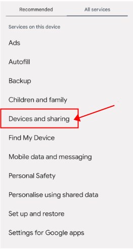 devices and sharing