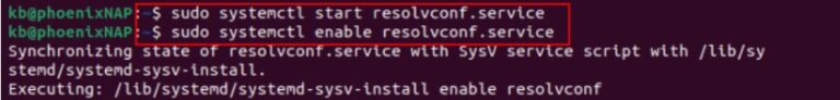 enable the resolvconf service