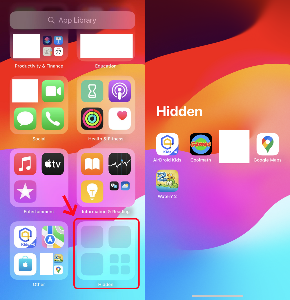 hidden folder in iOS18