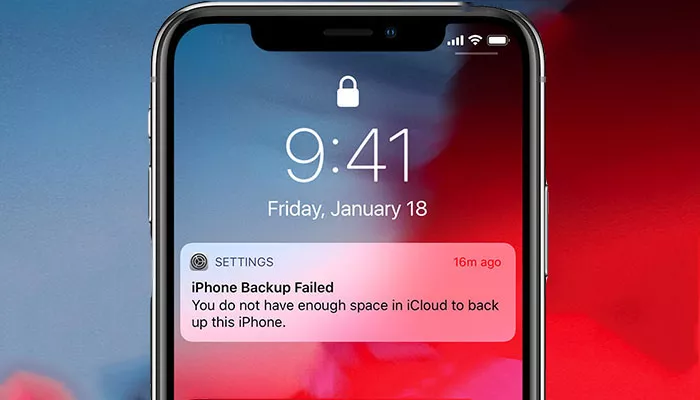 icloud backup failed