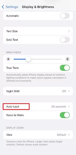 increase lock screen time on iphone