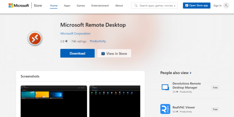 install the Microsoft Remote Desktop app