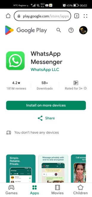 install whatsapp