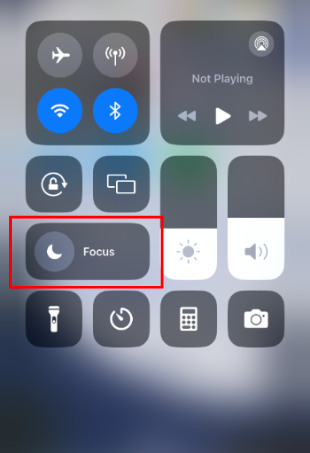 tap Focus mode button