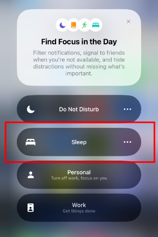 turn on sleep mode on iPhone