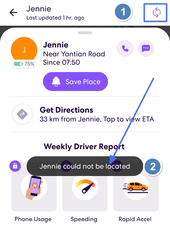 Life360 display location could not be located