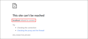 localhost refused to connect