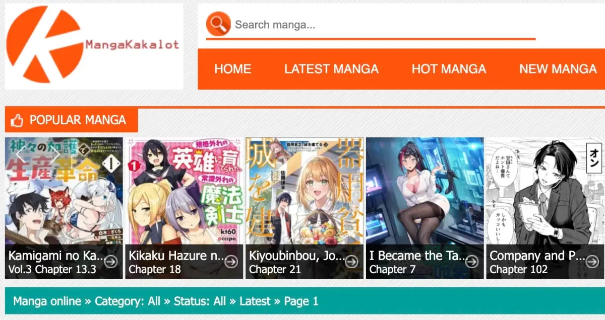 mangakakalot manga reading site