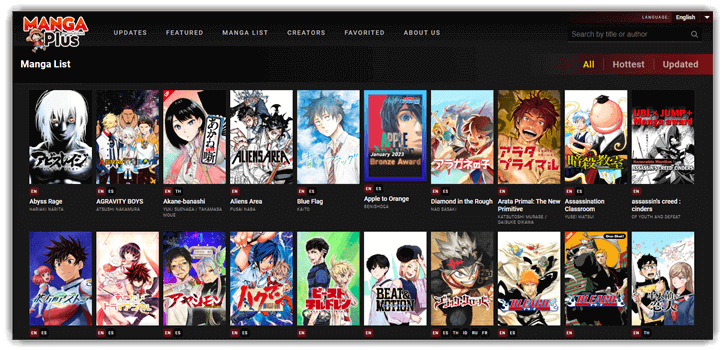 mangaplus manga sites read online