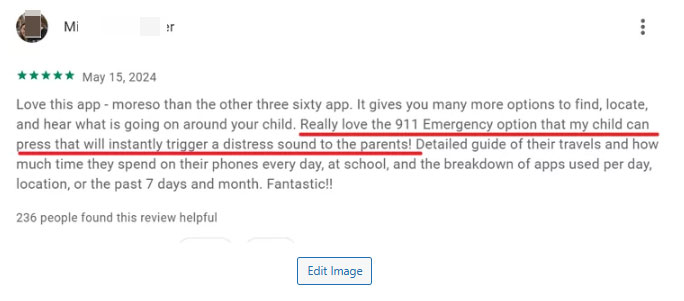 michael review Find My Kids SOS feature